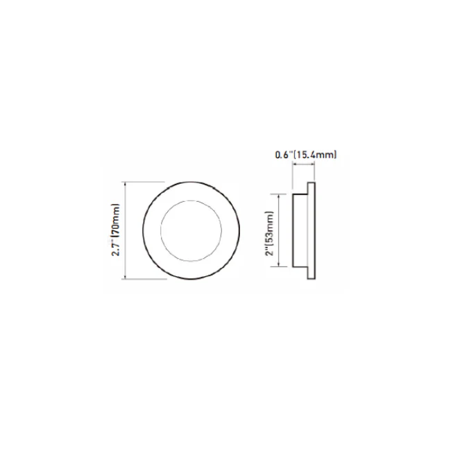 Tiffin RV Ceiling Light 12V LED Chrome 2.7" Round 5140150 - Image 4